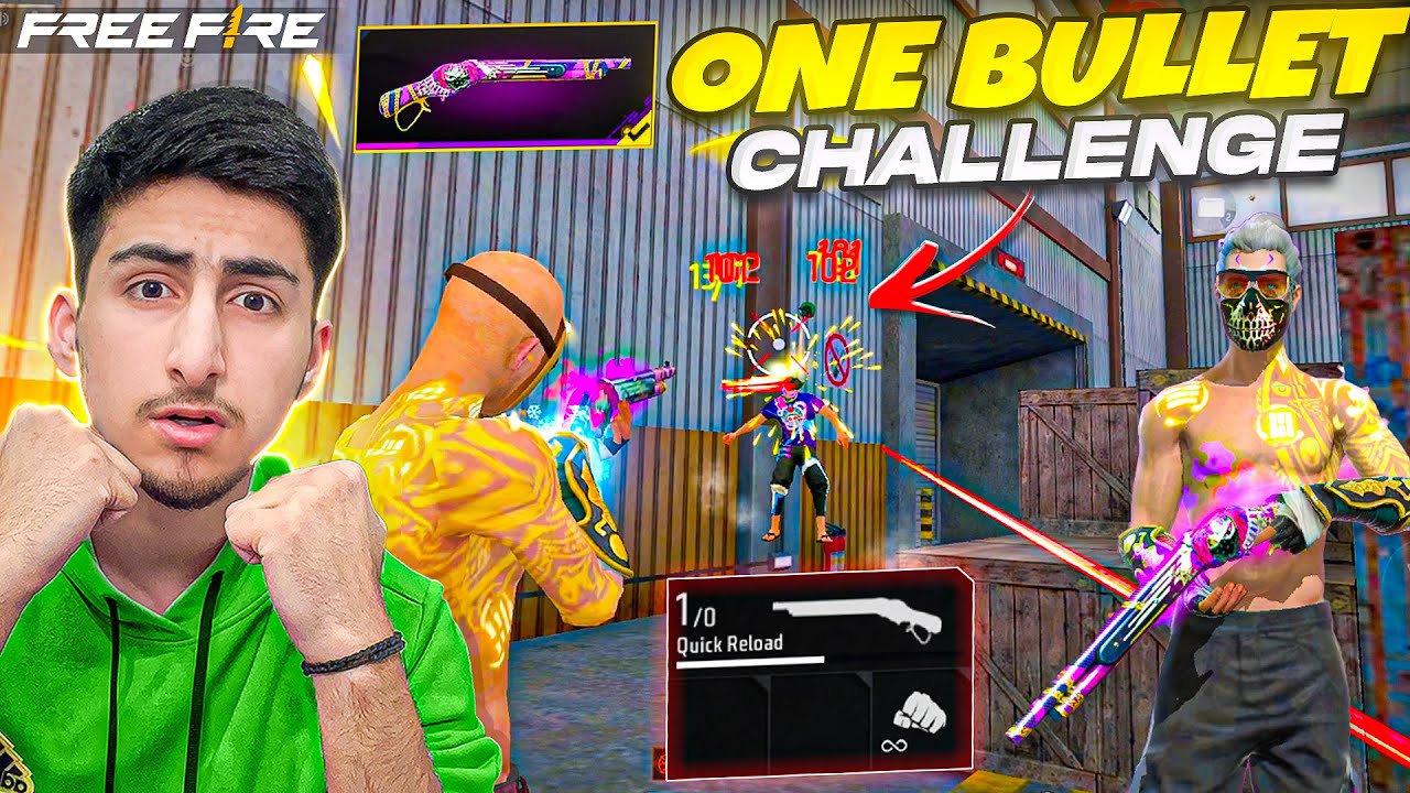 Возвращение 1 Bullet Challenge🤣😍С тиммейтом-нубом😂[A_s Gaming] - Free Fire India