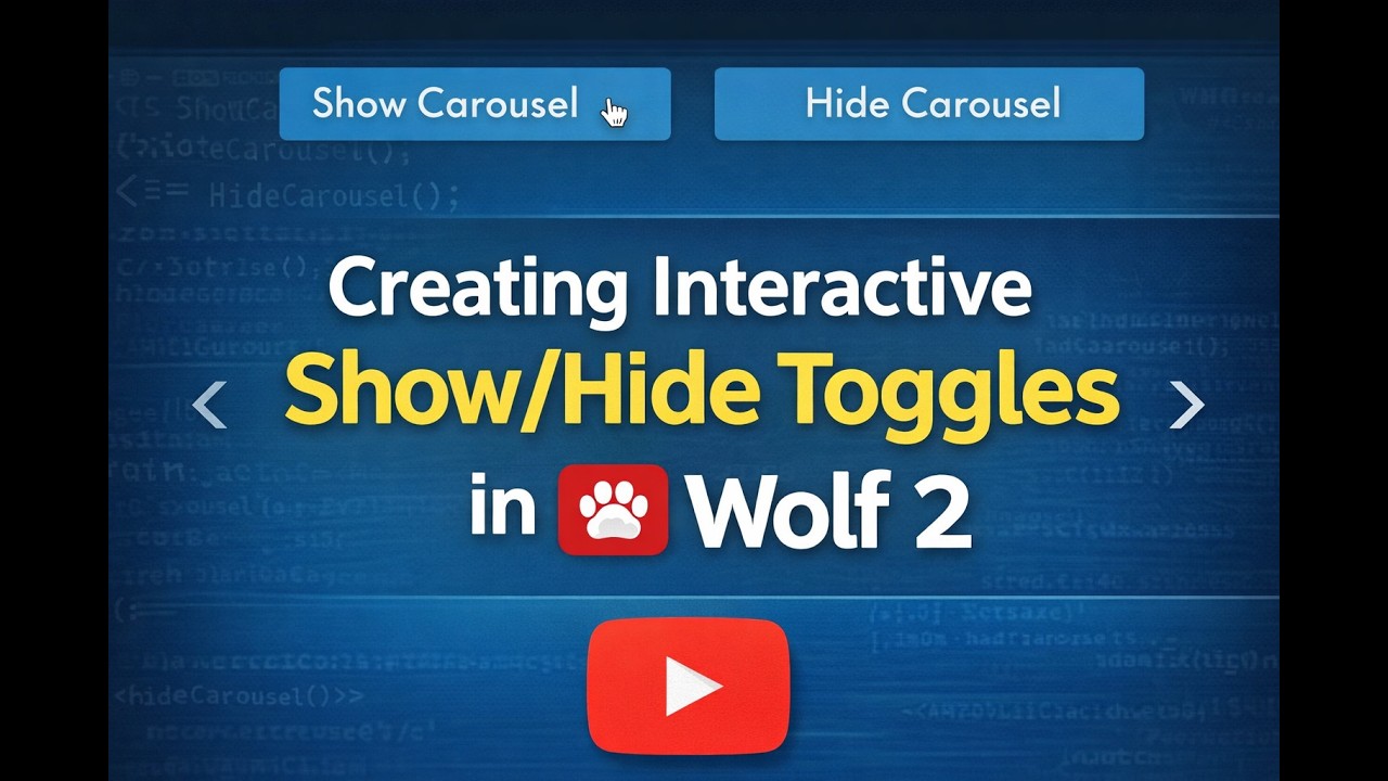 Creating Interactive Show/Hide Toggles in Wolf 2