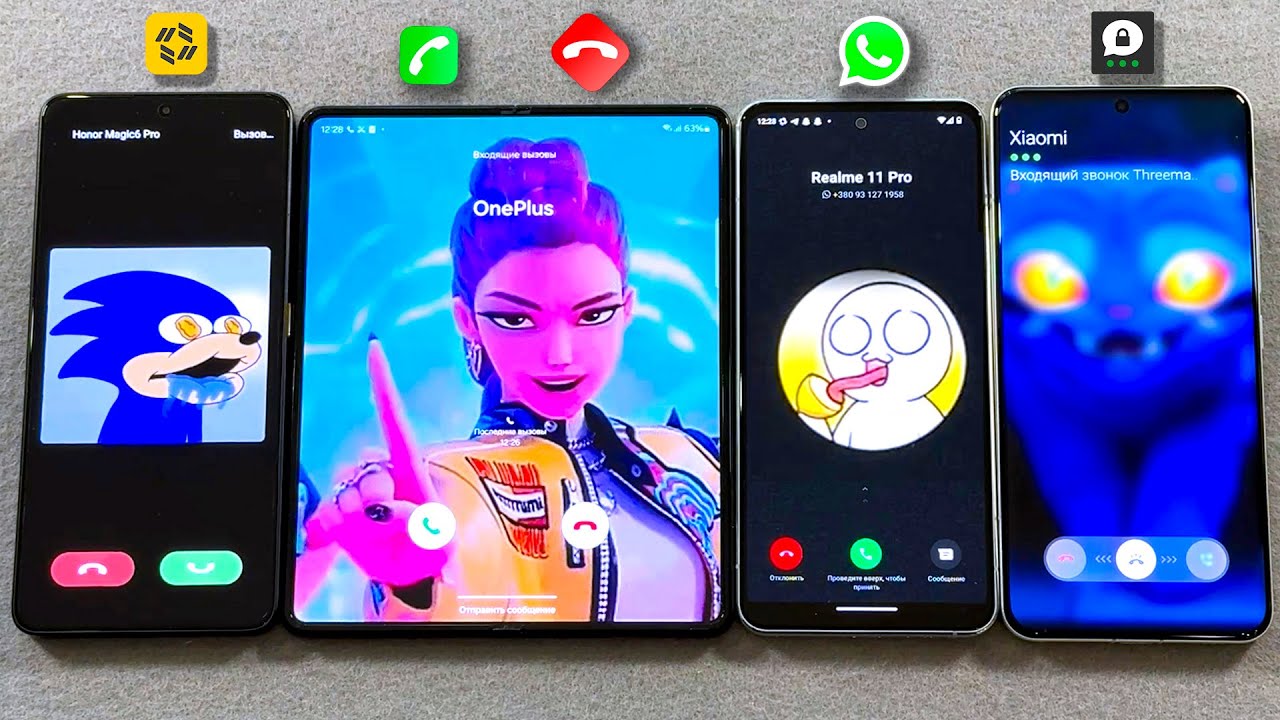 Social Media WhatsApp Vs Twinme POCO X6P Vs Threema  Xiaomi 14U Vs Nokia Vs Z Fold Incoming Call