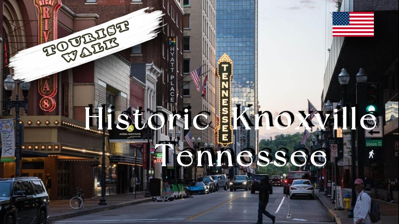 🇺🇸 🥃 Walk in Historic Knoxville, Tennessee - America