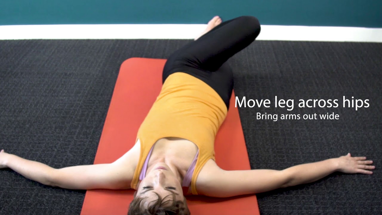 How to perform the lying cross over stretch for lower back pain