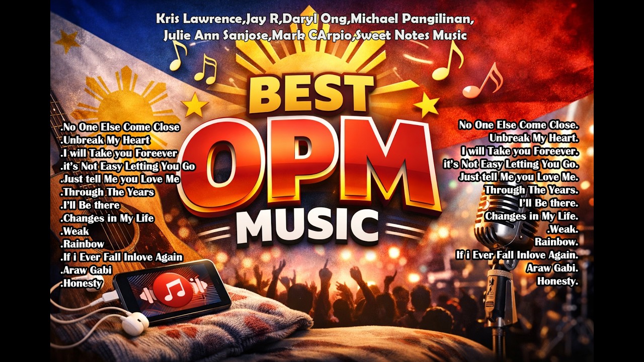 (OPM COLLECTION)JAYR,KRISLAWRENCE,MICHAEL PANGILINAN,JULIE ANN SANJOSE,SWEETNOTES MUSIC,DARYL ONG