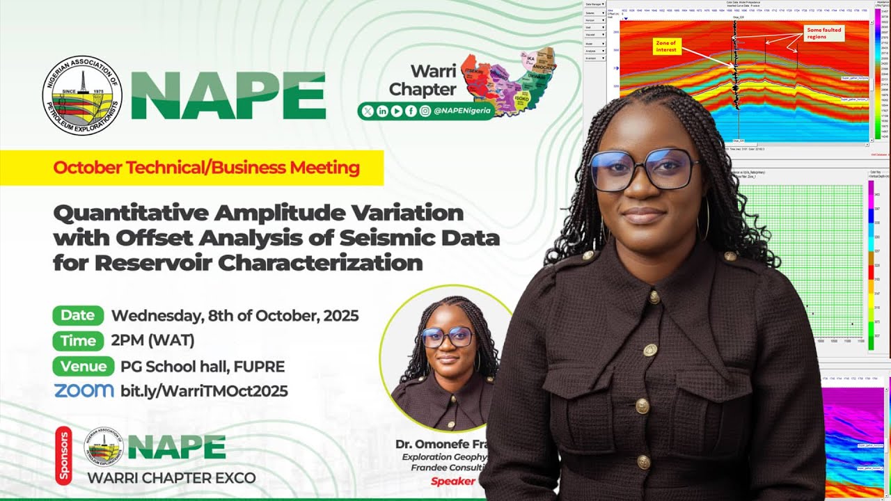 NAPE BUSINESS AND TECHNICAL MEETING WITH DR. FRANCIS OMONEFE ON AVO ANALYSIS (SPEAKER).