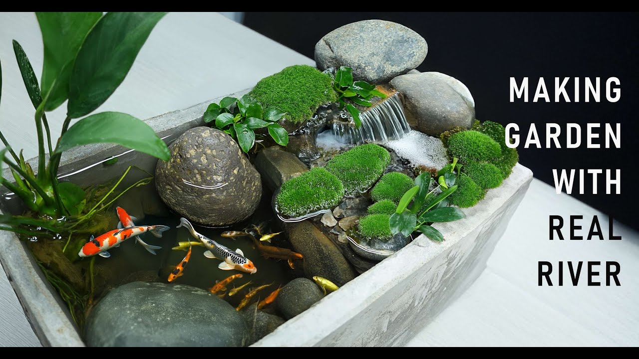 How I Make Mini Stream Garden With Real Flowing River