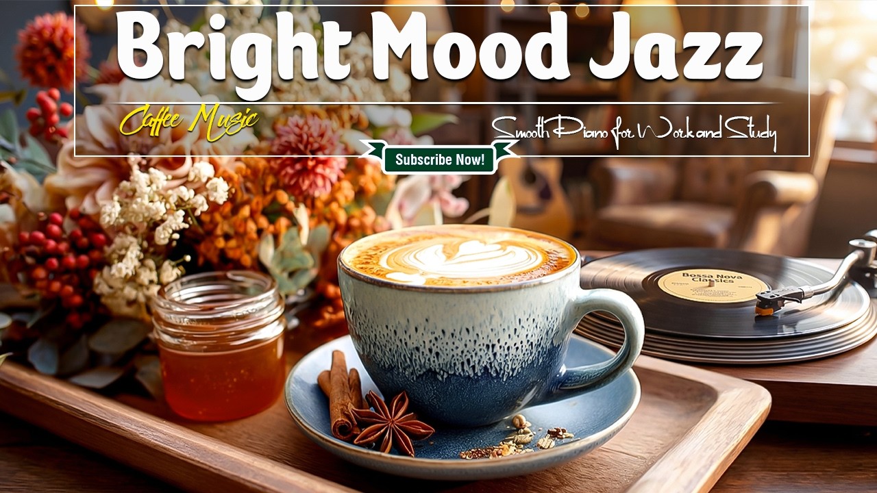 Bright Mood Jazz ☕ Upbeat Bossa Nova Cafe Music for Studying and Reading