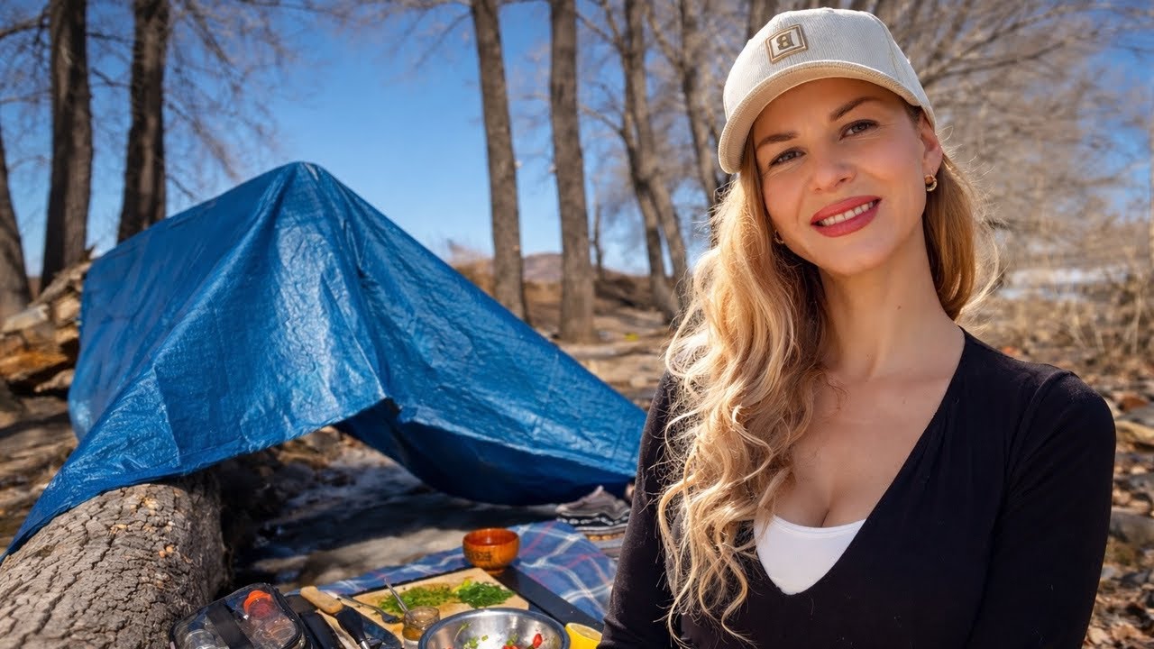 Solo Camping on a Warm Spring Day | Relaxing by the River