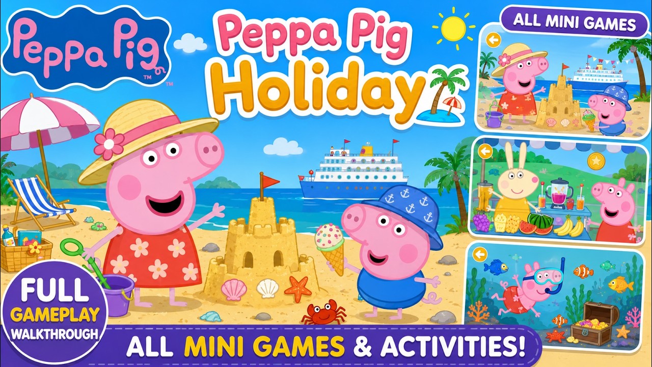 Peppa Pig Holiday 🏖️ | Full Gameplay Walkthrough | All Mini Games & Activities
