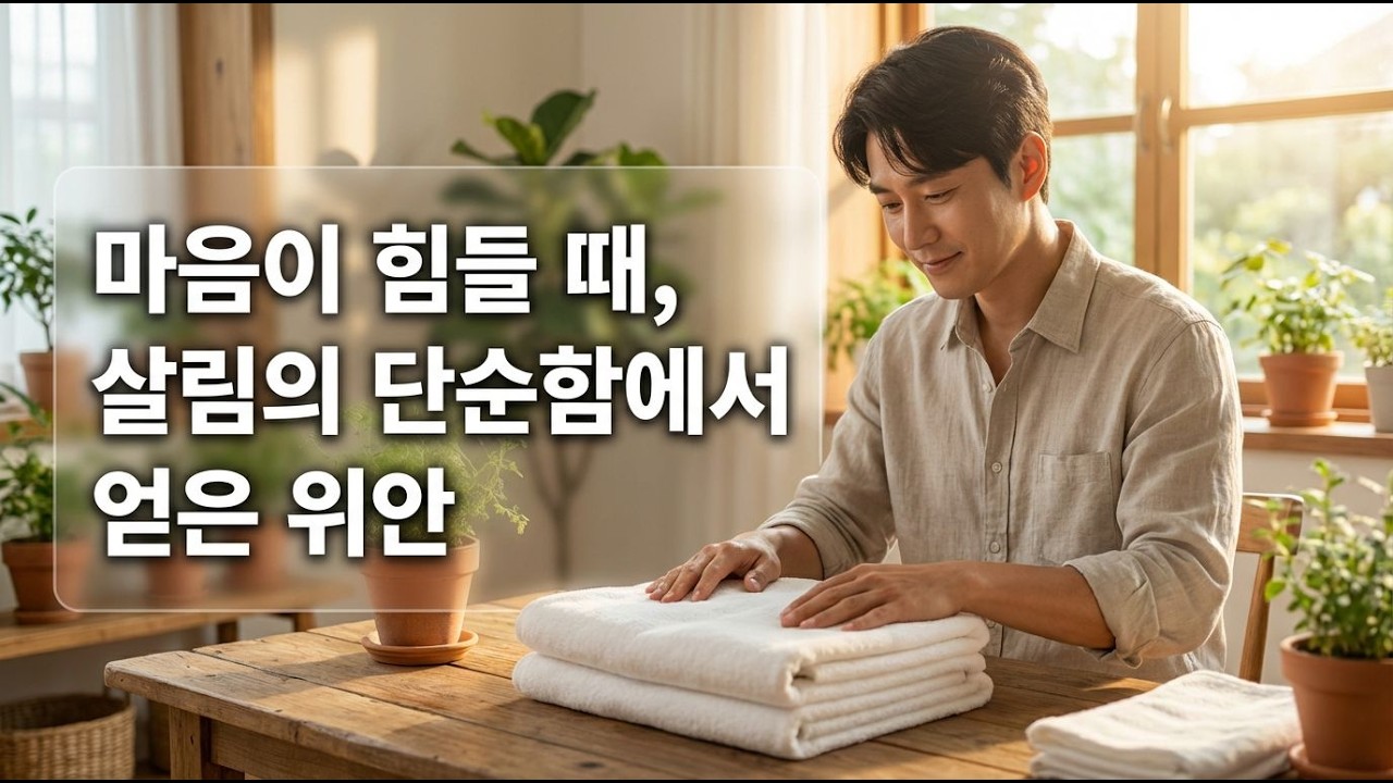 ❤️‍🔥마음이 힘들 때, 살림의 단순함에서 얻은 위안의 경험, 어지러운 마음, 일상에서 찾는 평온 #어지러운마음 #일상속평온 #삶의지혜