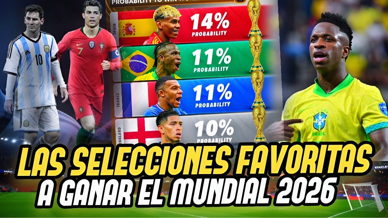 💥MESSI Y CRISTIANO NO FIGURAN COMO FAVORITOS PARA GANAR LA COPA DEL MUNDO | VINICIUS JR? 😂