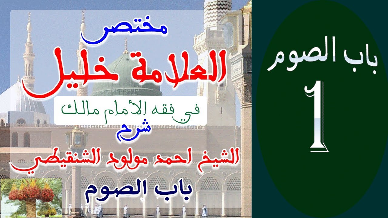 شرح كتاب مختصر العلامة خليل في الفقه المالكي للشيخ أحمد مولود الشنقيطي 