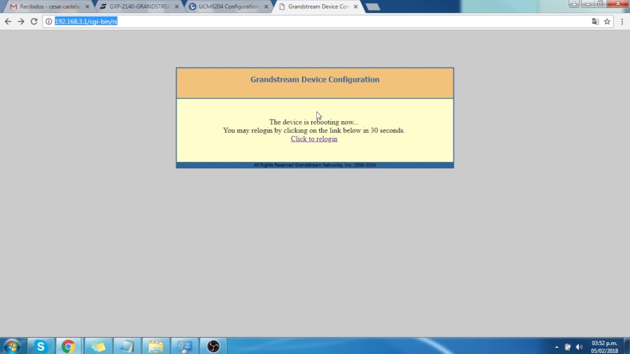 Configurar Extension SIP en  GXW4008 con UCM62xx