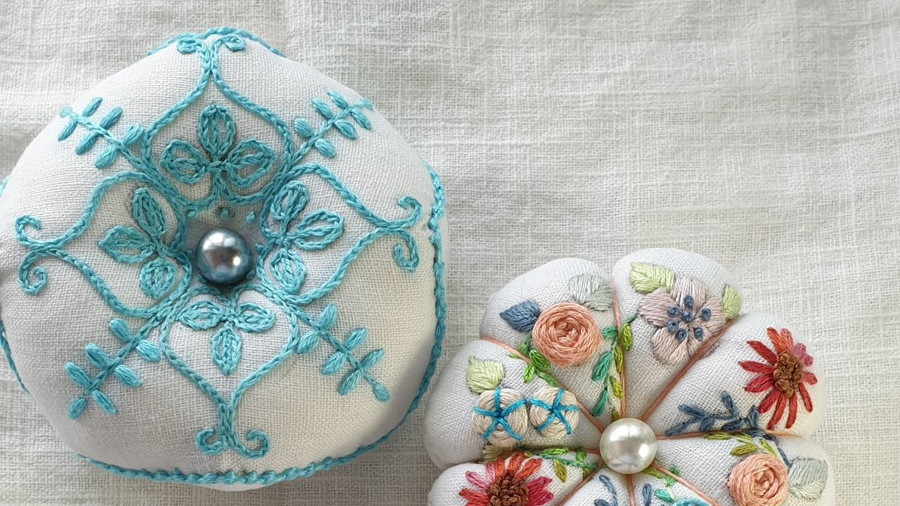 [비스꼬뉘핀쿠션만들기],biscornu pin cushion, 프랑스자수핀쿠션,자수핀쿠션만들기과정,embroidery  pin cushion, handmade pin cushion
