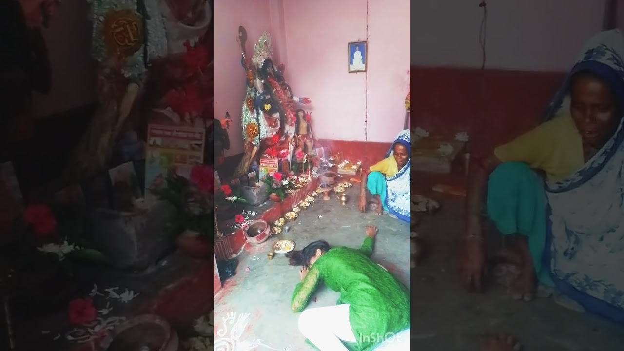 #এই ভক্ত মায়ের কাছে এসে ভর নেমেছে  # জয় মা #