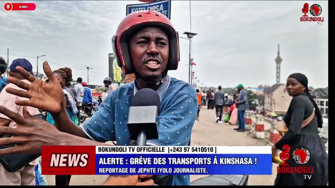 🚨 ALERTE : GRÈVE DES TRANSPORTS À KINSHASA !