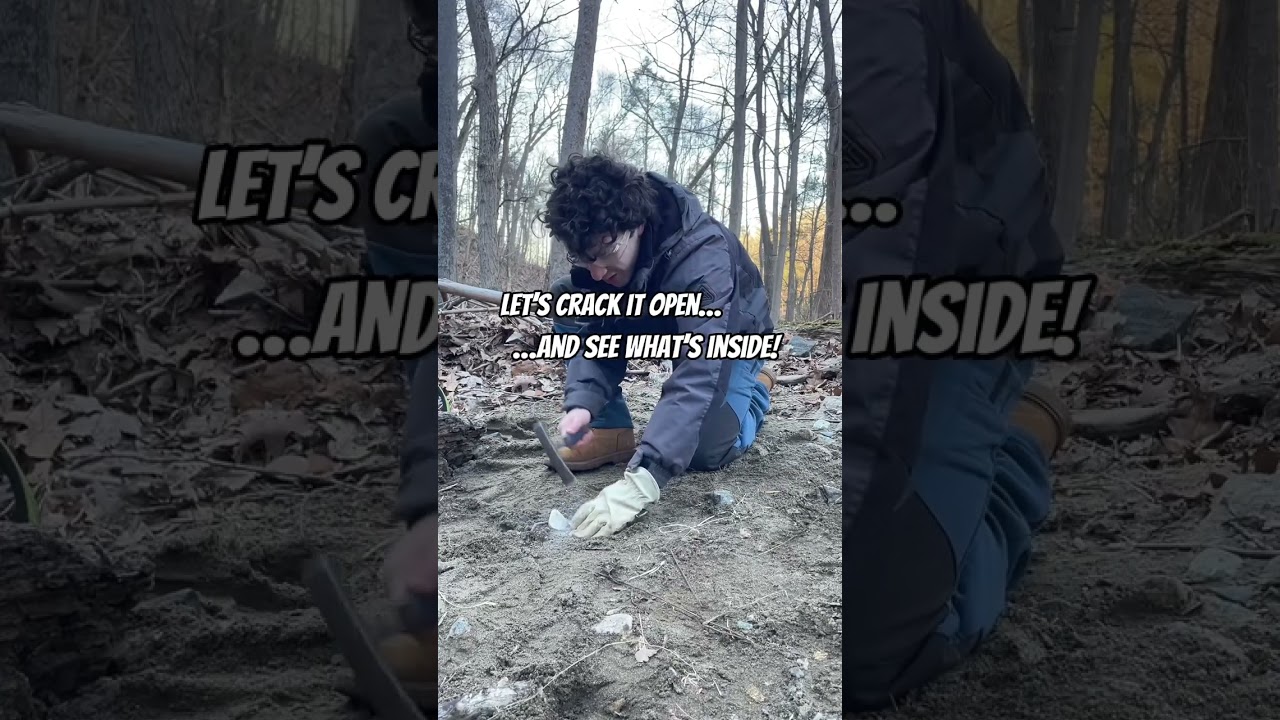 Is it citrine? Calcite? Other? 🪨⛏️ #geology #crystals #minerals #rock #education #youtubeshorts