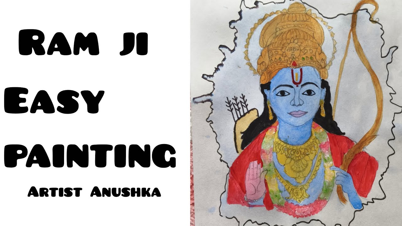 Ram Ji Easy Painting ✨🎨❤️ #artistanushka #drawing 
