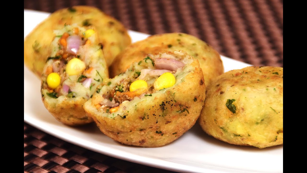Paneer Corn Pyaaz Kachori - Easy Indian Starters & Party Snacks Recipe