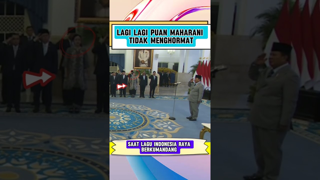 Lagi-lagi Puan Maharani Tidak Menghormat Saat Lagu Indonesia Raya Berkumandang #shorts #viralvideo