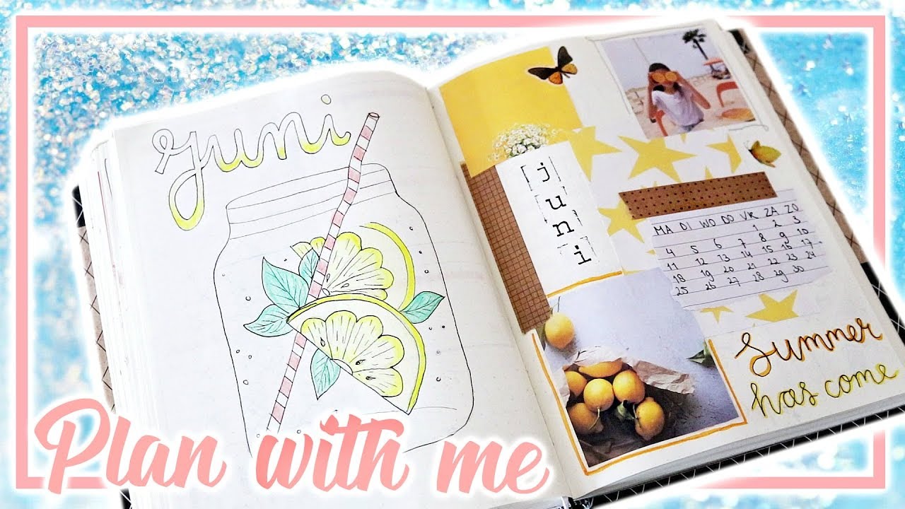 BULLET JOURNAL JUNI 2018 🍋 || Plan with me