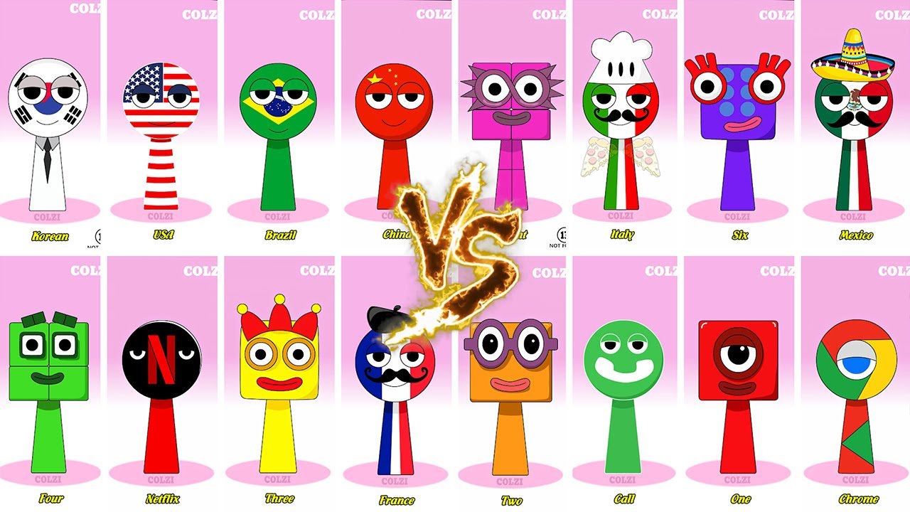 Incredibox Sprunki OC Phase 1 to Phase 3 Nemo, Korean, Eight, Seven, Germany, YouTube Creator, Five