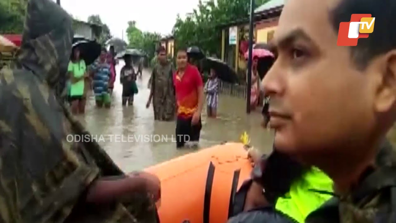 Assam Flood- Rescue Operation By CRPF, SDRF Underway