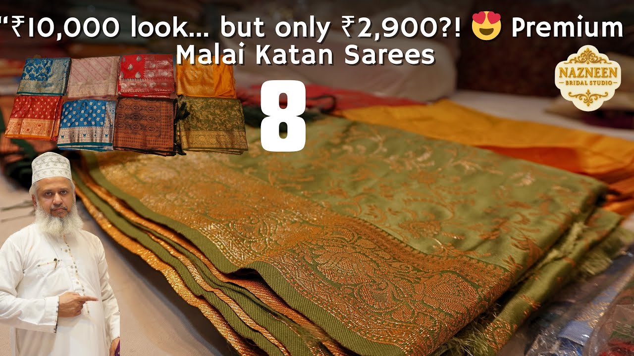 Malai Katan Sarees Just ₹2900 😍 Premium Designer Collection | Wedding & Party Wear Hyderabad