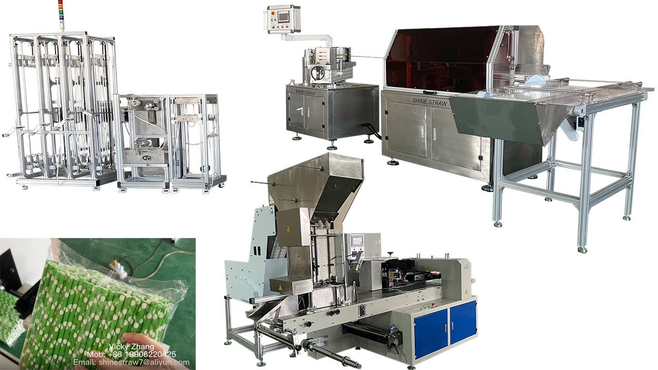 Good Price 630pcs/min Paper Straw Machine with Group Straws Packing Machine low labor cost