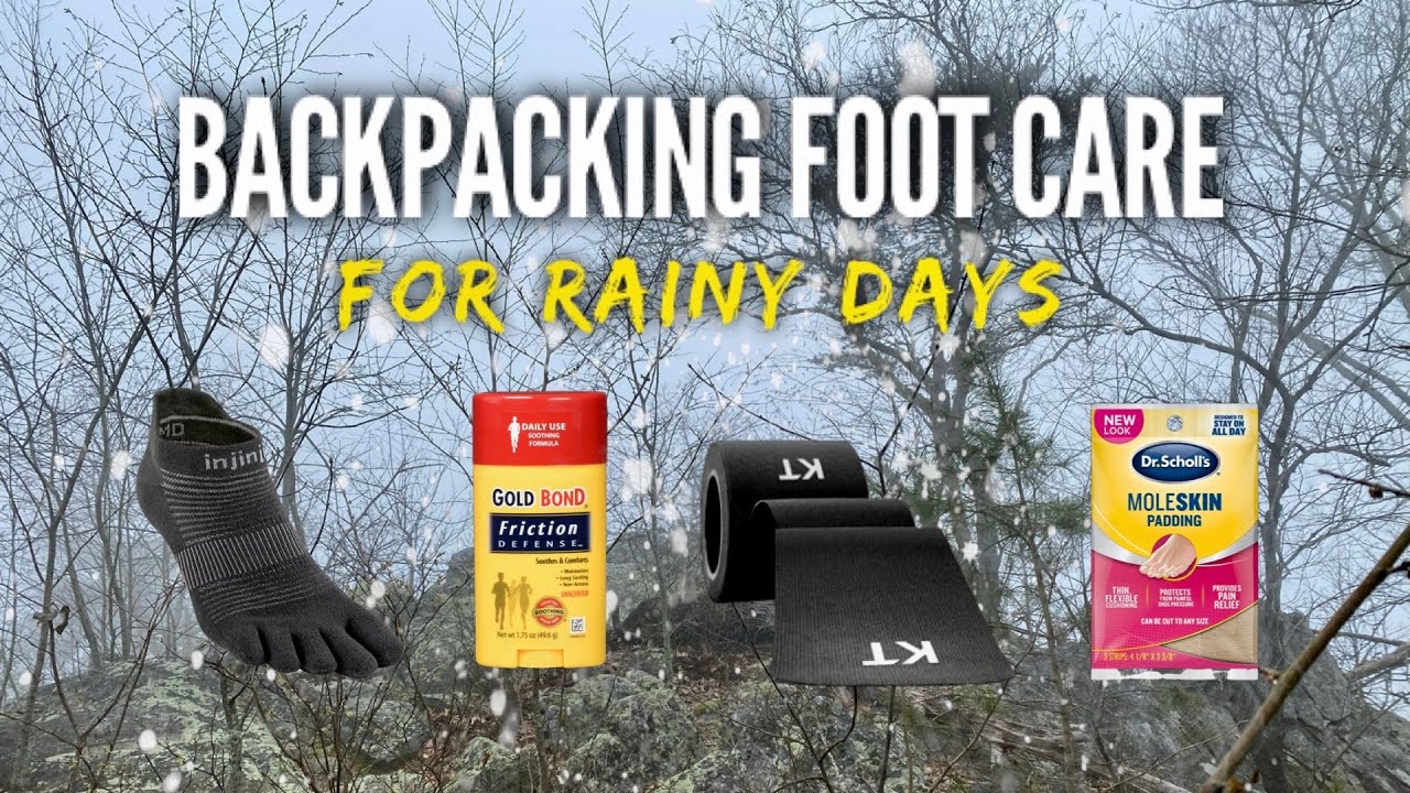 BACKPACKING FOOT CARE IN THE RAIN 🦶 #footcare