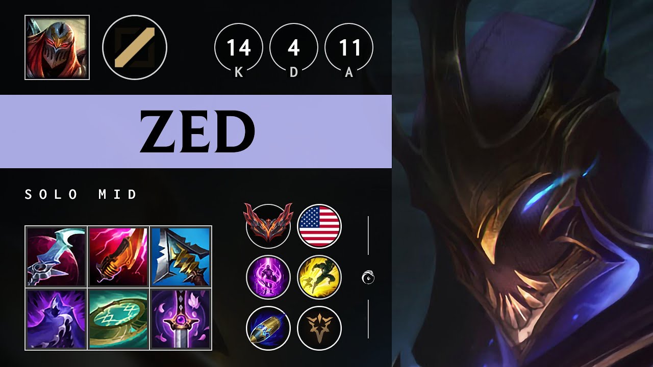 Zed Mid vs Anivia: Godlike - NA Grandmaster Patch 14.22