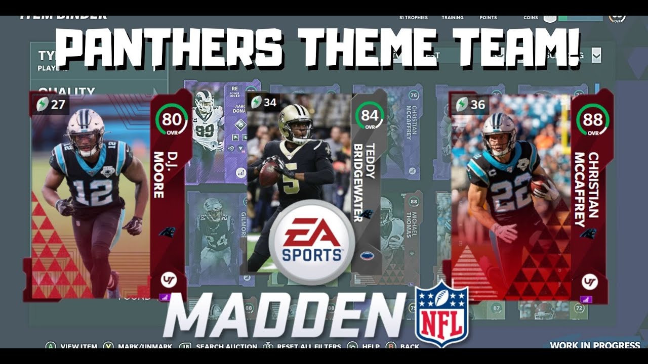 MADDEN 21 PANTHERS THEME TEAM OVERVIEW! ALL THE BRAND NEW PANTHERS CARDS! | MADDEN 21 ULTIMATE TEAM|