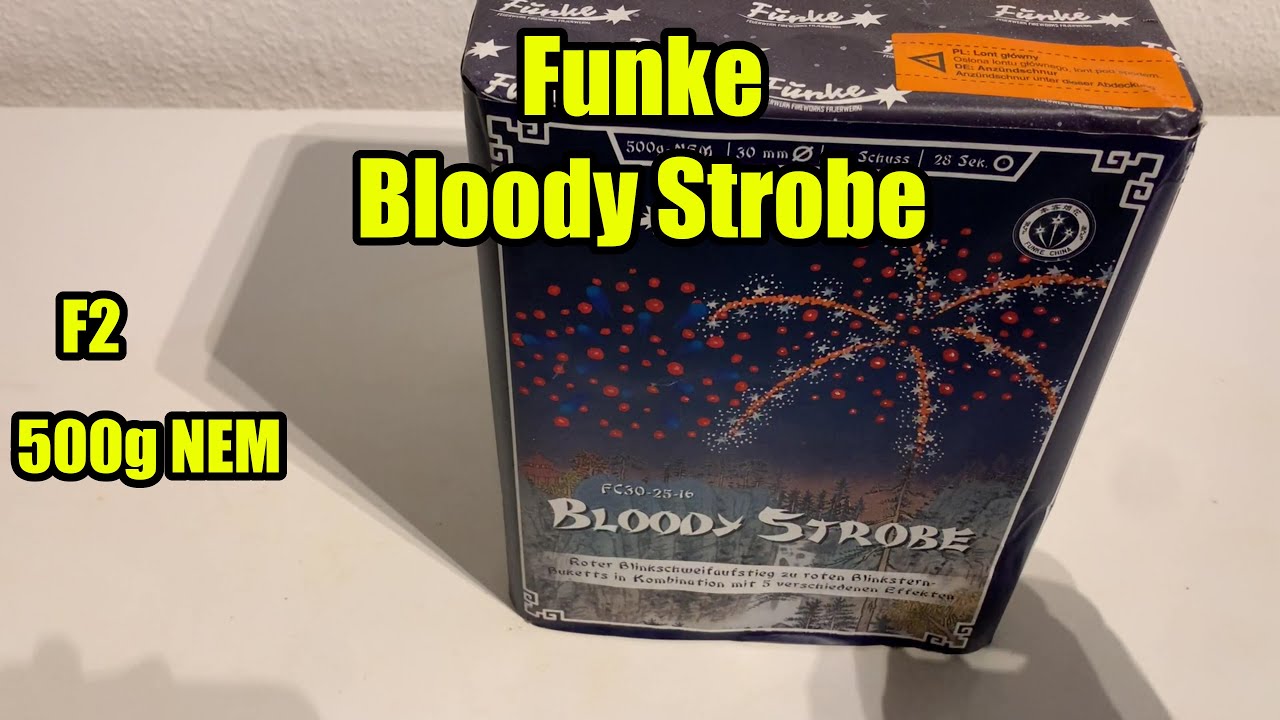 Funke Bloody Strobe / Feuerwerksbatterie / 500g NEM / Test