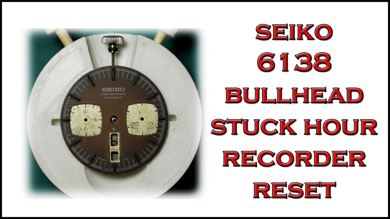 Seiko Chronograph Hour Counter Won't Reset Bullhead 6138 - 0040