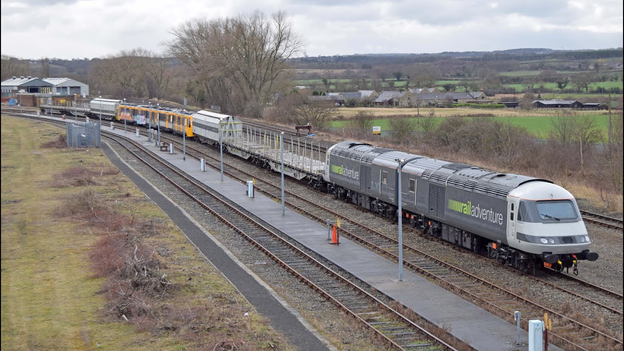 First Tyne & Wear Metro Class 555 Delivery Hauled By Rail Adventure Class 43s  [HD]