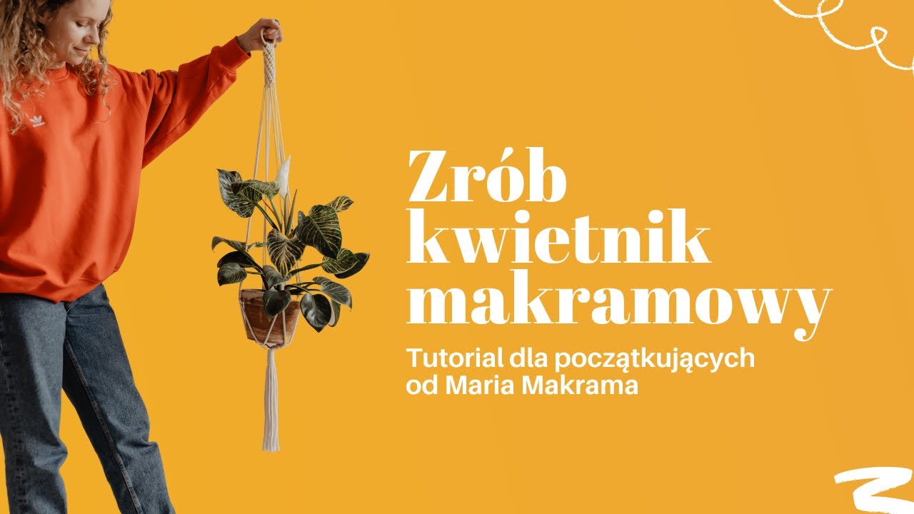 Kwietnik makramowy