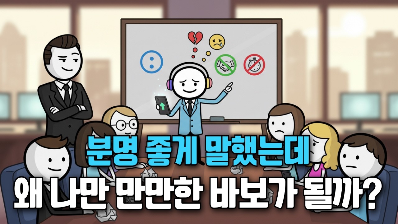 착해서 무시당하는 분들 필독! 내 가치를 깎아먹는 치명적인 말투 습관 3가지와 즉시 대접받는 법 (지금 당장 바꾸세요)
