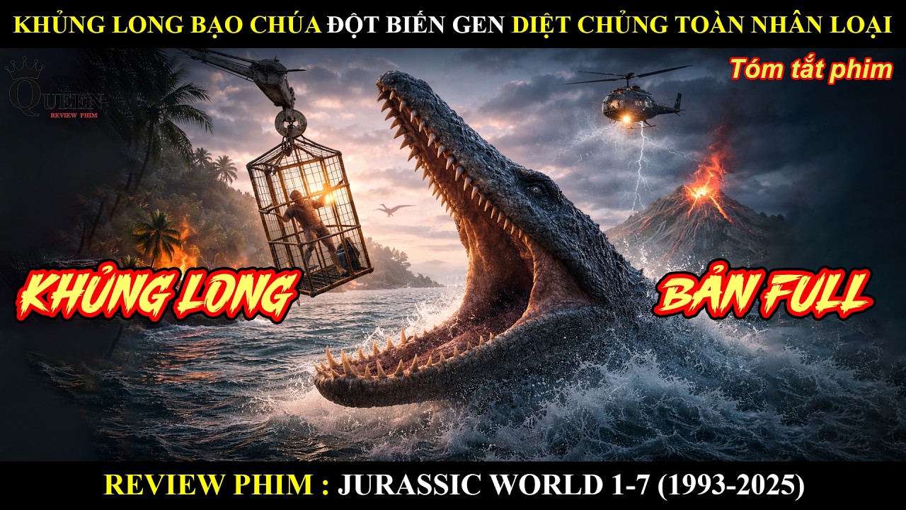 Trọn Bộ- Jurassic World 1-7 | Review Phim Khủng Long Đột Biến Xóa Sổ Nhân Loại