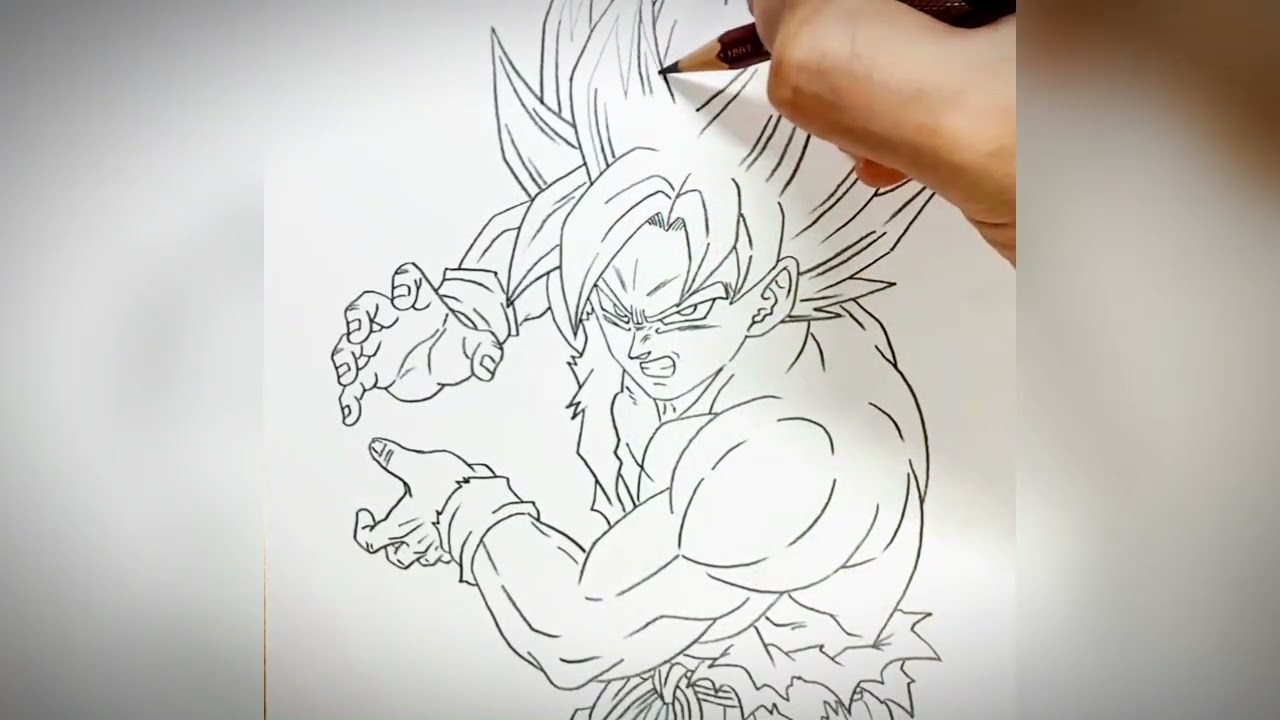 Goku Super Saiyan Drawing Tutorial | Step byStep Anime Art #drawing #goku 