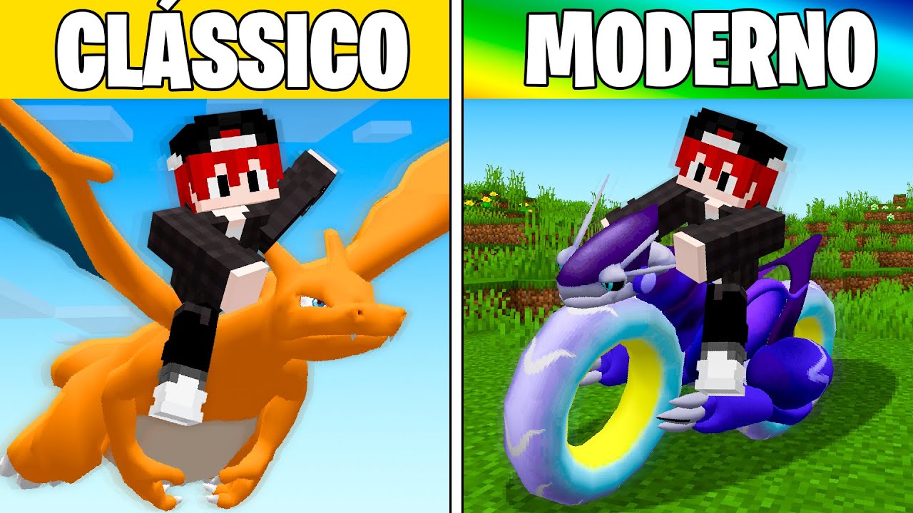 POKÉMON CLÁSSICO VS MODERNO NO MINECRAFT PIXELMON
