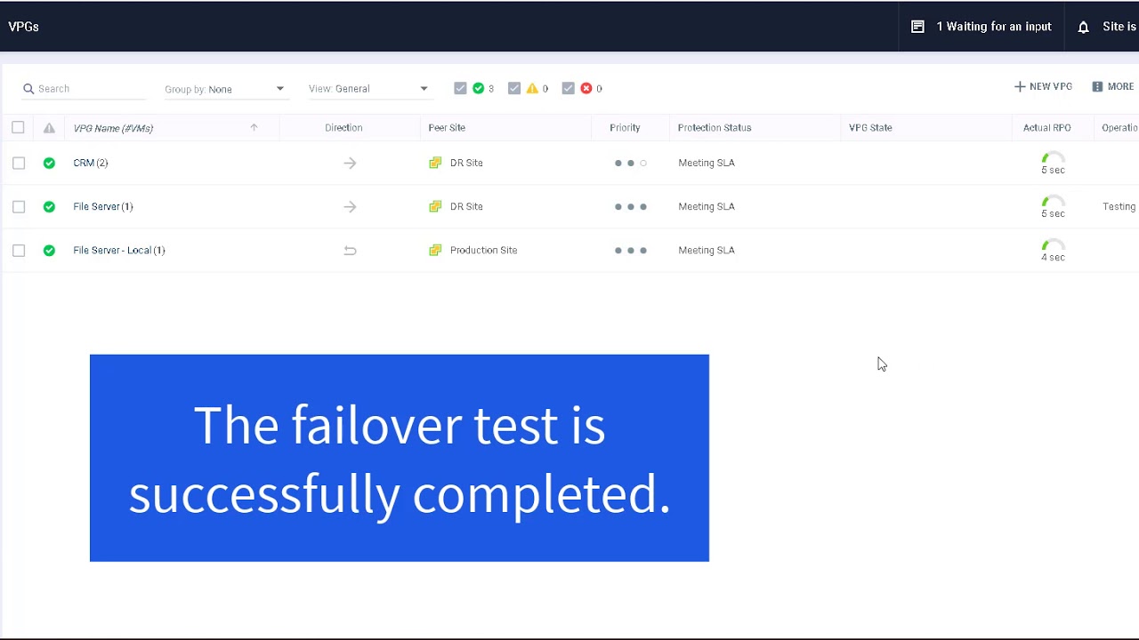 Zerto 7.5 Failover Testing