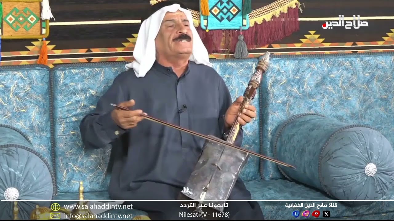 نسيم البوادي مع محمود الدهيمة وعازف الربابة جمعة الجبوري والشاعر ضرغم الشبلي