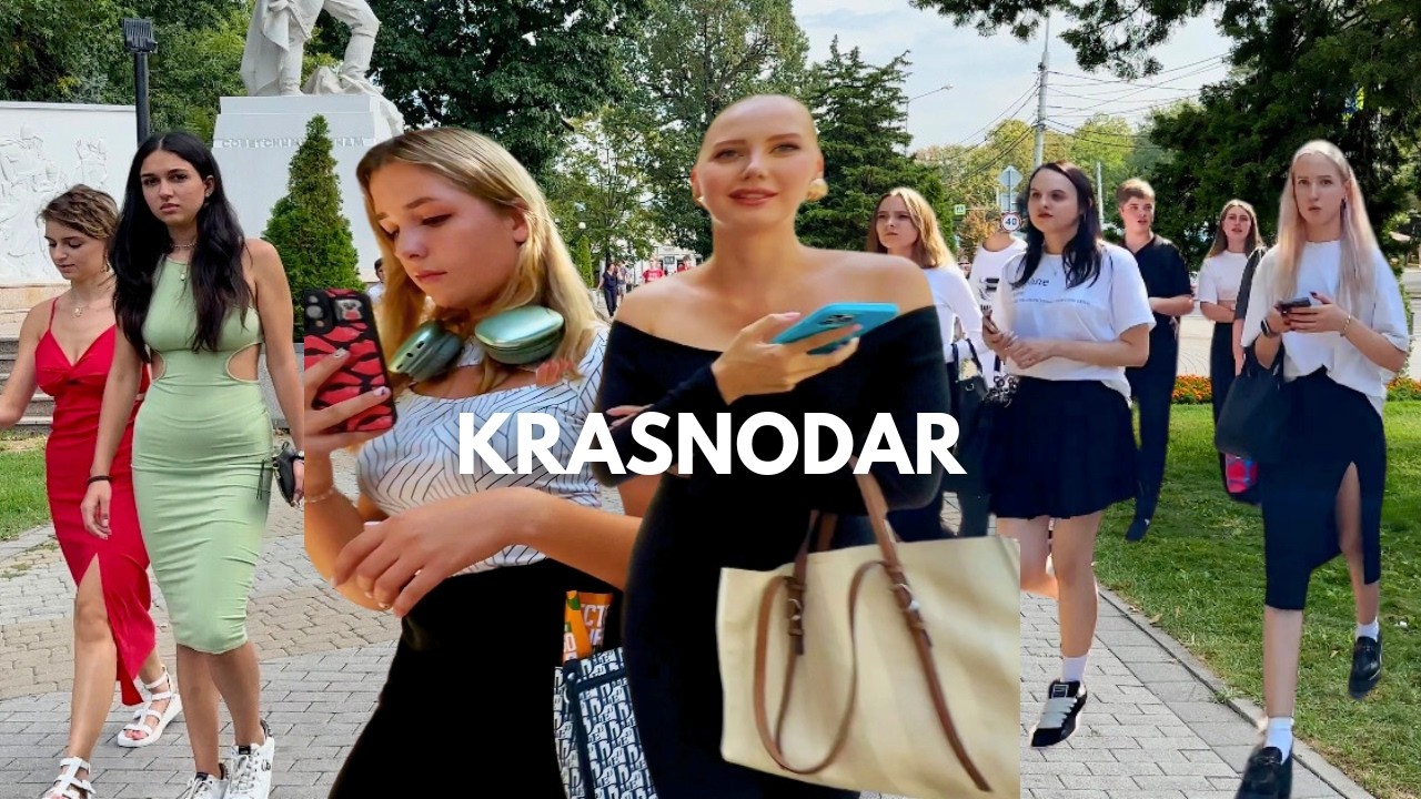 🔥Познакомьтесь с НАСТОЯЩЕЙ Россией как местный житель! Пешеходная экскурсия по Краснодару 4K🇷🇺