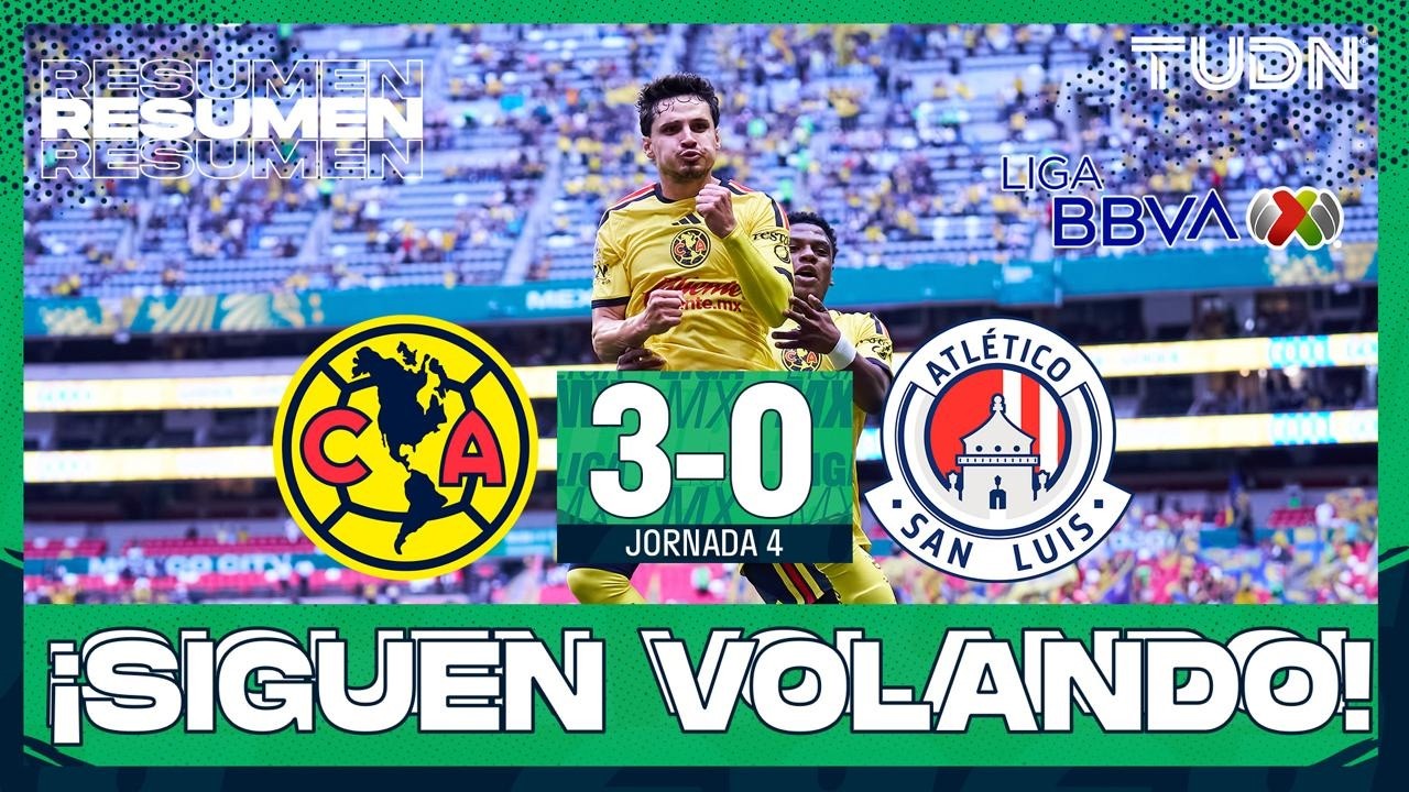RESUMEN Y GOLES - Am&eacute;rica vs Atl&eacute;tico de San Luis | Liga MX - Jornada 4 Apertura 2026 | TUDN