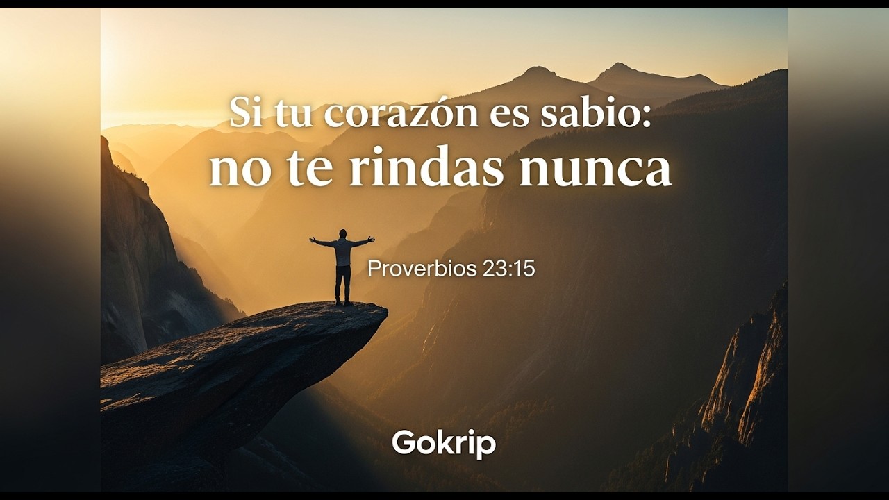 Si tu corazón es sabio: no te rindas nunca Proverbios 23:15