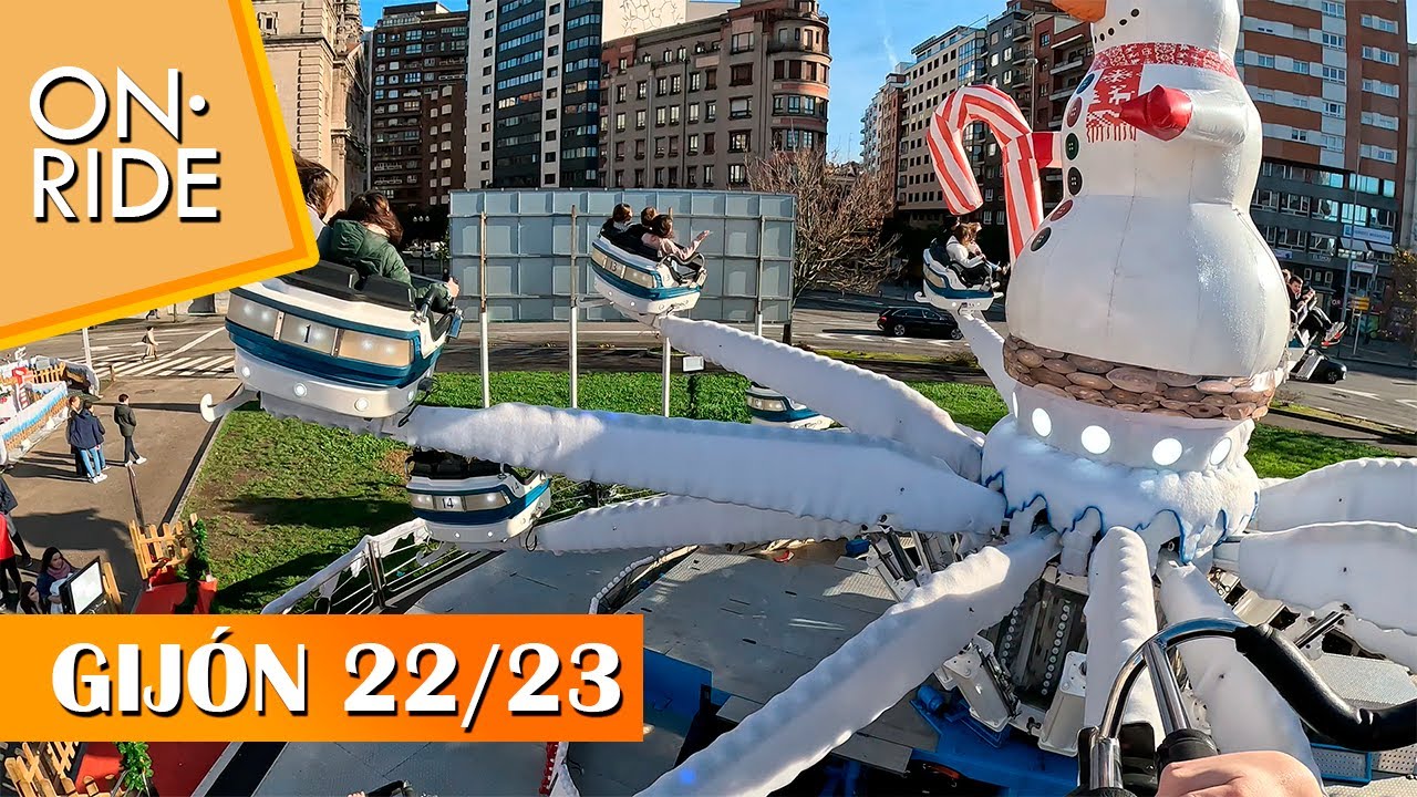 ON-RIDE | TRINEOS VOLADORES · SALTAMONTES JM 🎄 Navidad Gijón 2022 / 2023 - Ferias A TOPE