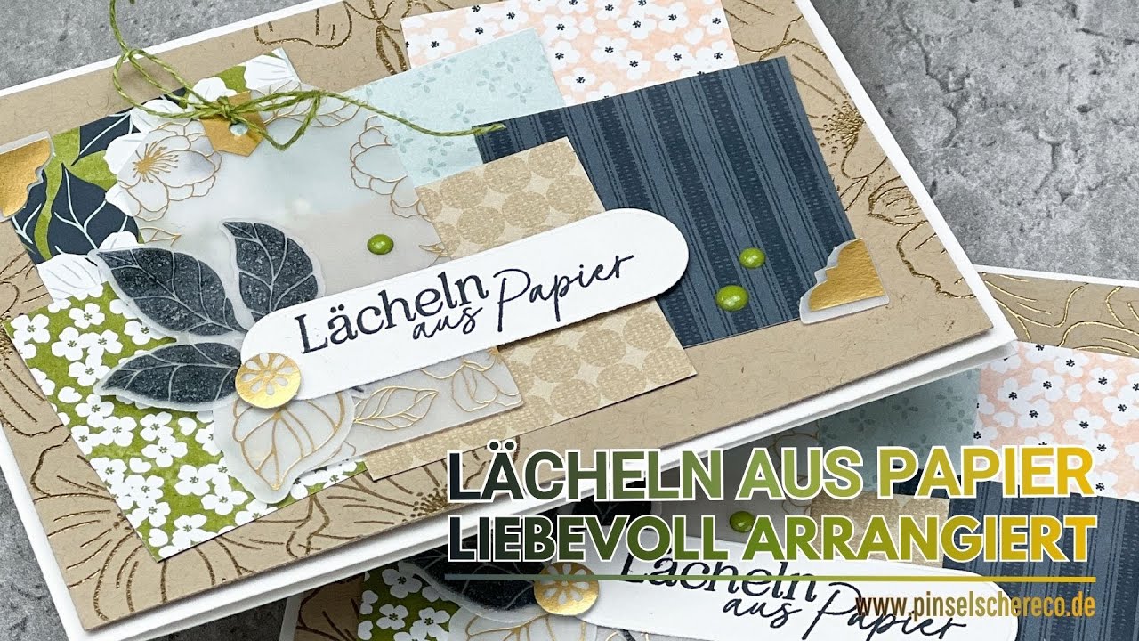 🪷Lächeln aus Papier 🪷 Liebevoll Arrangiert & Schön Verziert 🪷 Erwachsene Farben mit Goldakzenten 🪷