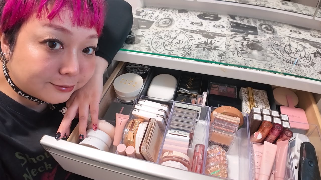 【コスメ収納】ドレッサーを整理しながら全コスメ紹介🪞💄
