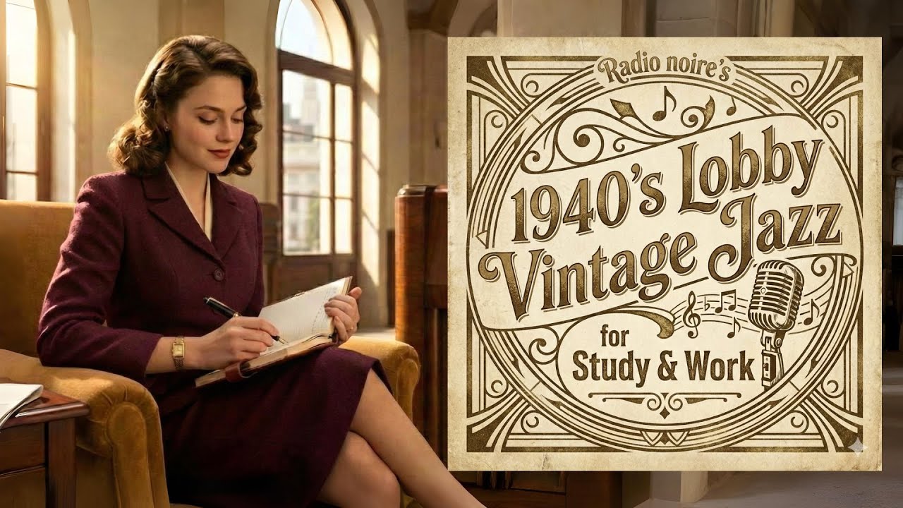 Vintage Daytime Jazz Radio ☀️ 1940s Ambience for Work & Reading | Radio Noire