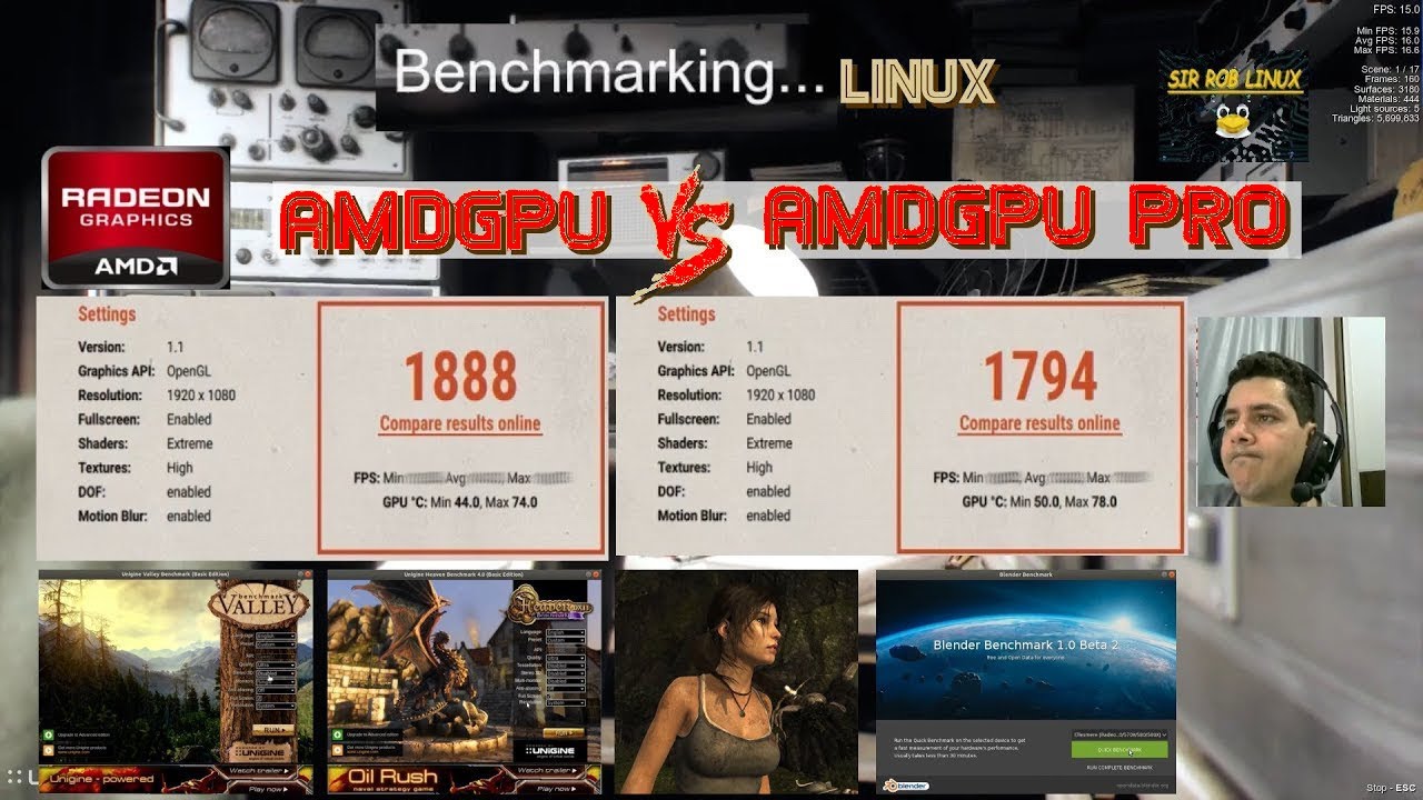 AMDGPU vs AMDGPU-PRO - OpenGL Vulkan e OpenCL - Benchmark Linux