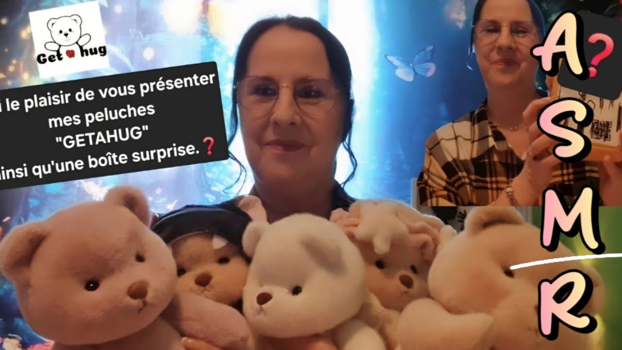 Asmr français, Je vous présente mes peluches🧸 de la marque GETAHUG ainsi qu'une boîte surprise ❓️