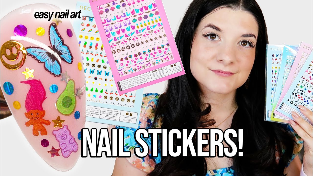 How To Apply Nail Stickers on Gel Nails!